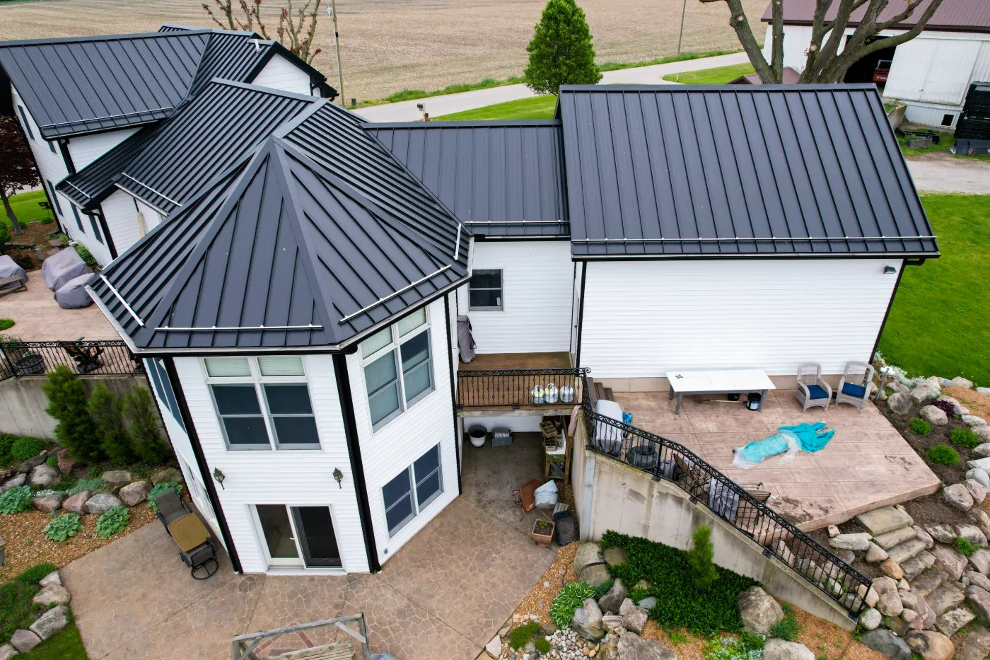 Fiber cement siding installed on a Plum Creek home